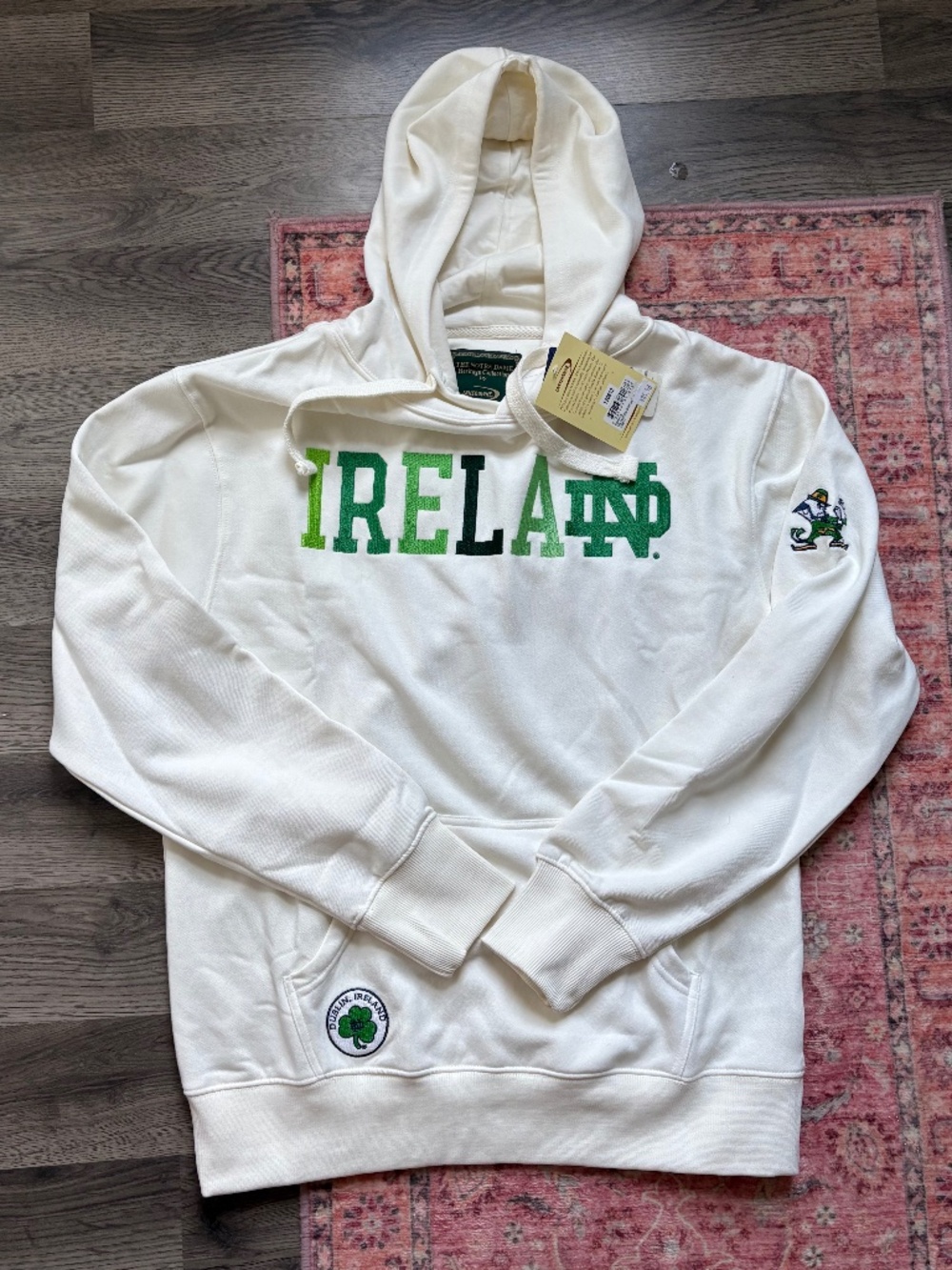 NWT | Notre Dame Heritage Collection | Lansdowne Ireland Hoodie | Cream | Size S